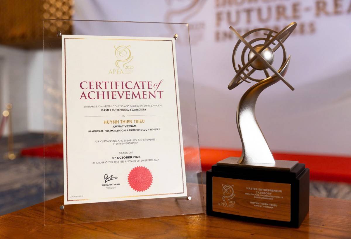 Amway Việt Nam, Doanh nhân xuất sắc Châu Á, Giải thưởng APEA 2025, Master Entrepreneur Award, Huỳnh Thiên Triều 1