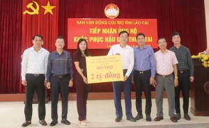 Tỉnh Lào Cai nhận 2 tỷ đồng từ TKV hỗ trợ khắc phục hậu quả bão số 10, ổn định đời sống dân