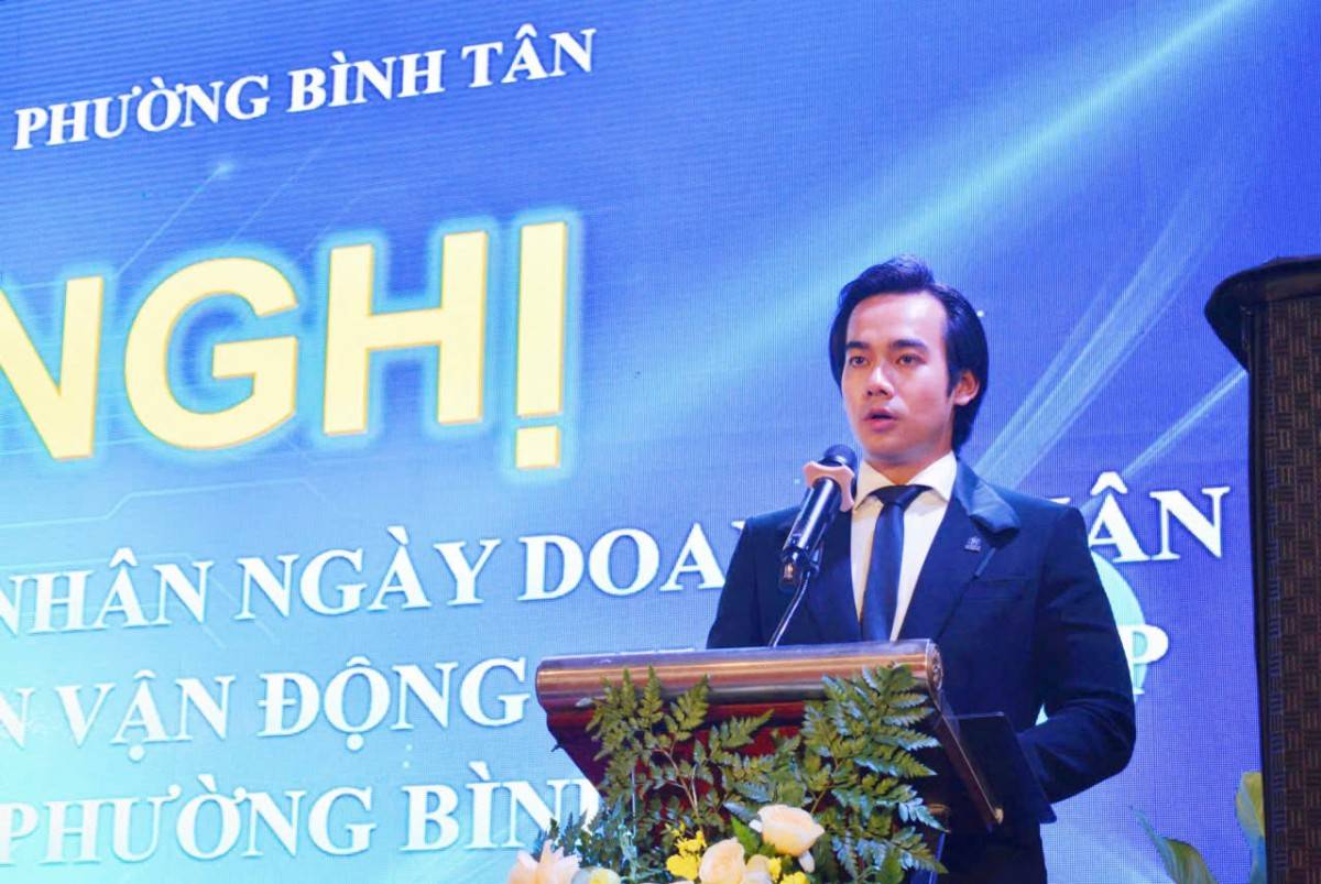 ông Lê Văn Chí Huy - Phó Tổng Giám đốc Công ty TNHH Phế liệu Huy Hoàng Gia - Đại diện Ban vận động thành lập Hội doanh nghiệp phường Bình Tân
