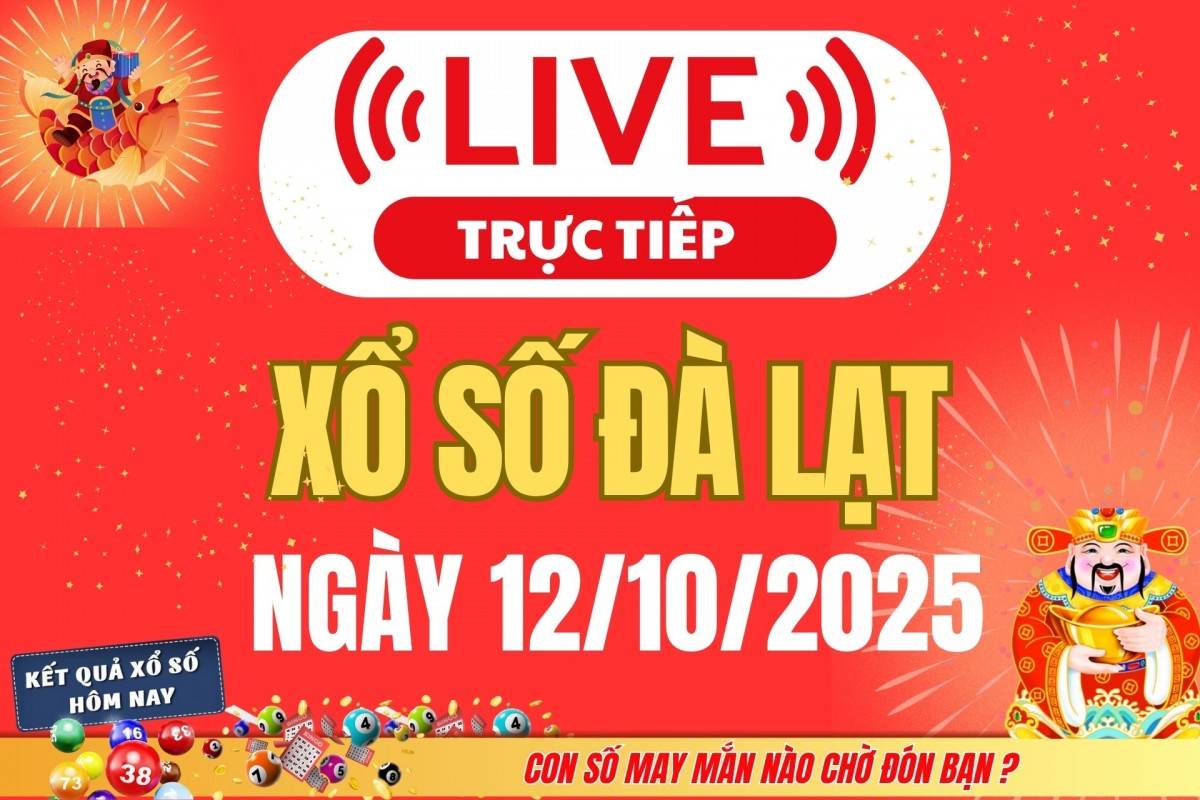 TRỰC TIẾP: Xổ số Đà Lạt hôm nay ngày 5/10/2025 - XSDL 5/10 - Kết quả xổ số Đà Lạt hôm nay