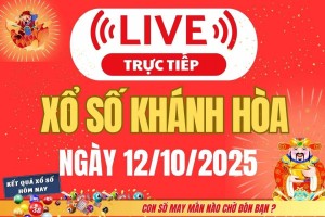 TRỰC TIẾP: Xổ số Khánh Hòa hôm nay ngày 12/10/2025 - XSKH 12/10