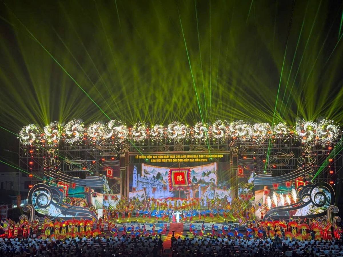 Hải Phòng rực sáng đêm khai hội Côn Sơn – Kiếp Bạc 2025: Vang vọng hào khí Đông A, tỏa sáng Di sản Thế giới