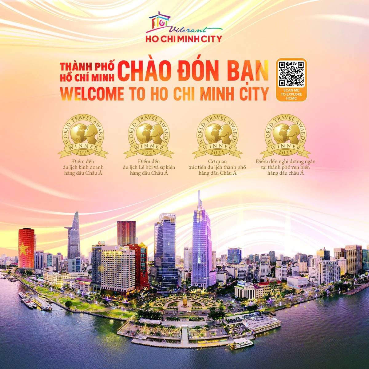 TP. Hồ Chí Minh thắng lớn tại Giải thưởng Du lịch Thế giới 2025