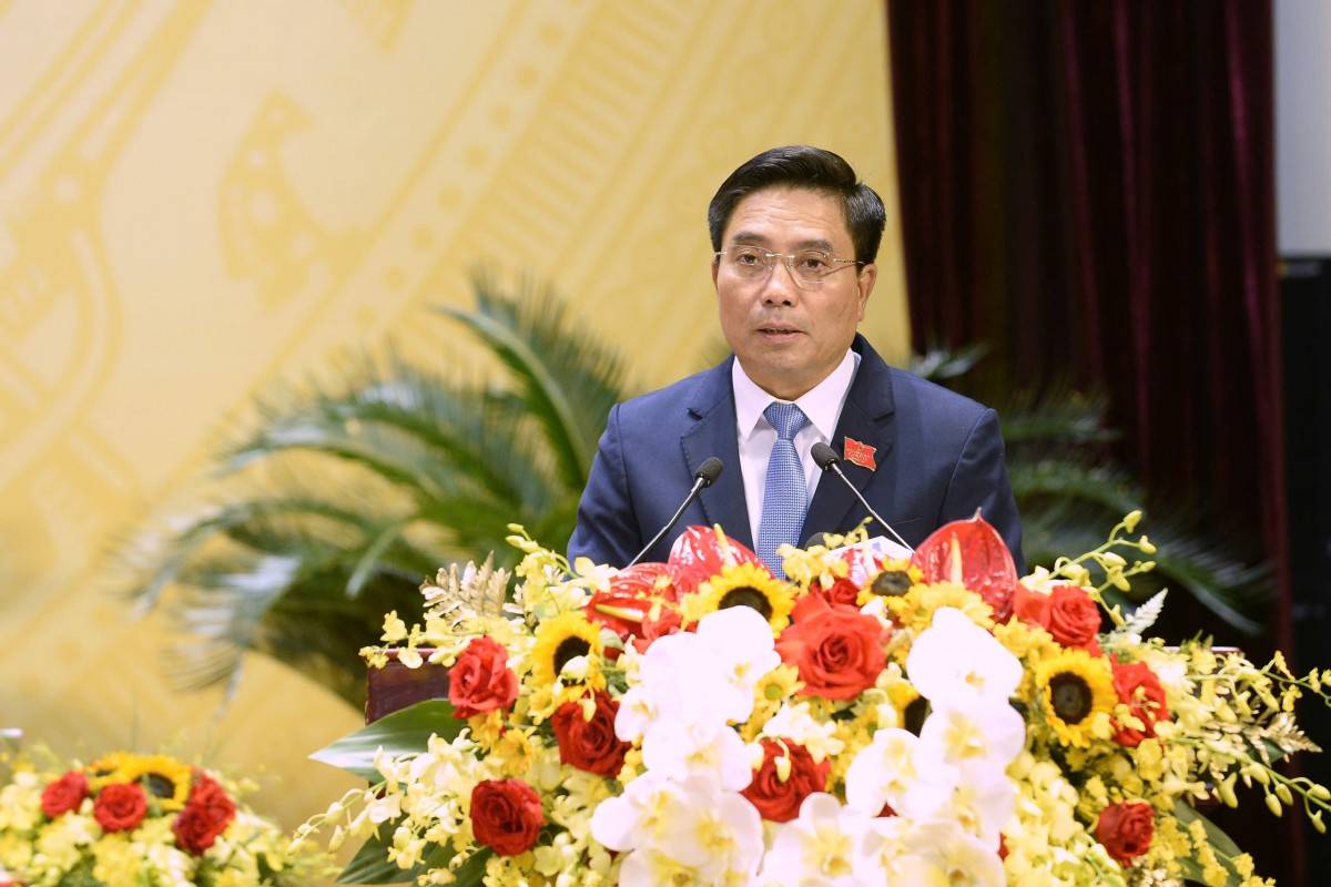 Ông Nguyễn Doãn Anh phát biểu tại Đại hội Đảng bộ tỉnh Thanh Hóa ngày 15/10