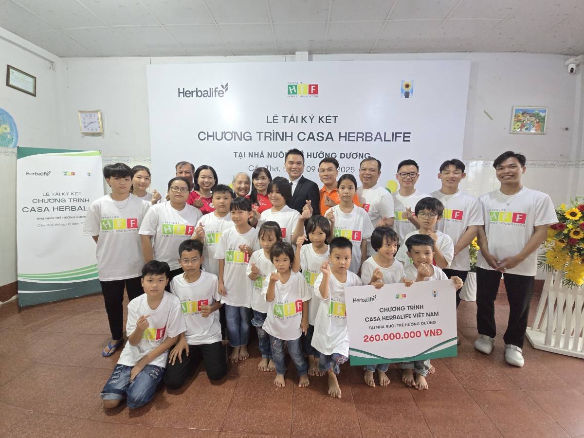 Casa Herbalife giai đoạn 2025-2026 hỗ trợ dinh dưỡng cho hơn 3.000 người có hoàn cảnh khó khăn