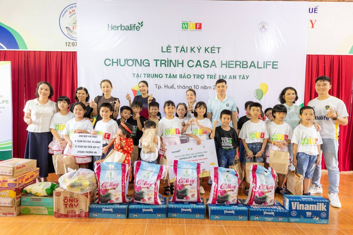 Casa Herbalife giai đoạn 2025-2026 hỗ trợ dinh dưỡng cho hơn 3.000 người có hoàn cảnh khó khăn