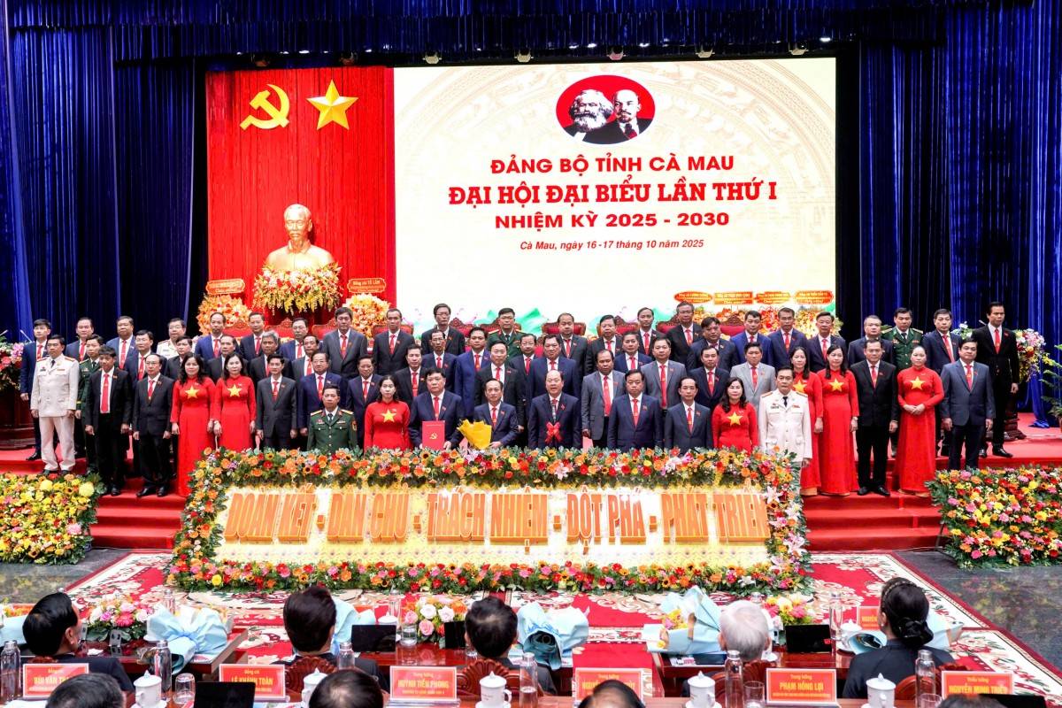 Ban Chấp hành Đảng bộ tỉnh Cà Mau lần thứ I, nhiệm kỳ 2025–2030
