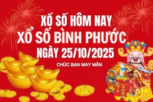 XSBP 25/10, Kết quả xổ số Bình Phước hôm nay 25/10/2025, trực tiếp XSBP ngày 25 tháng 10