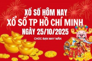 XSHCM 25/10, Kết quả xổ số Hồ Chí Minh hôm nay 25/10/2025, Trực tiếp XSHCM ngày 25 tháng 10