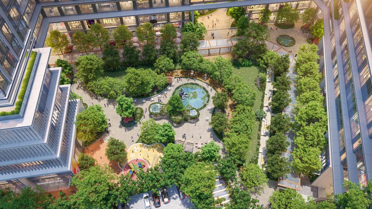  Khoảng xanh rộng lớn của Sun Feliza Suites thu hút giới thượng lưu. Ảnh: Sun Property.