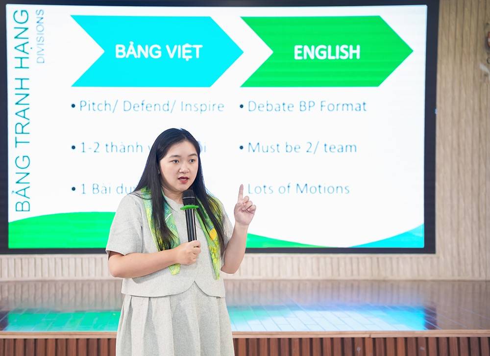 Ths. Phan Mỹ Linh đặt nhiều kỳ vòng vào chất lượng thí sinh mùa 3, đồng thời bày tỏ mong muốn Tiếng nói Xanh sẽ là sân chơi để các bạn học sinh THPT toàn quốc khai phá tiềm năng của bản thân
