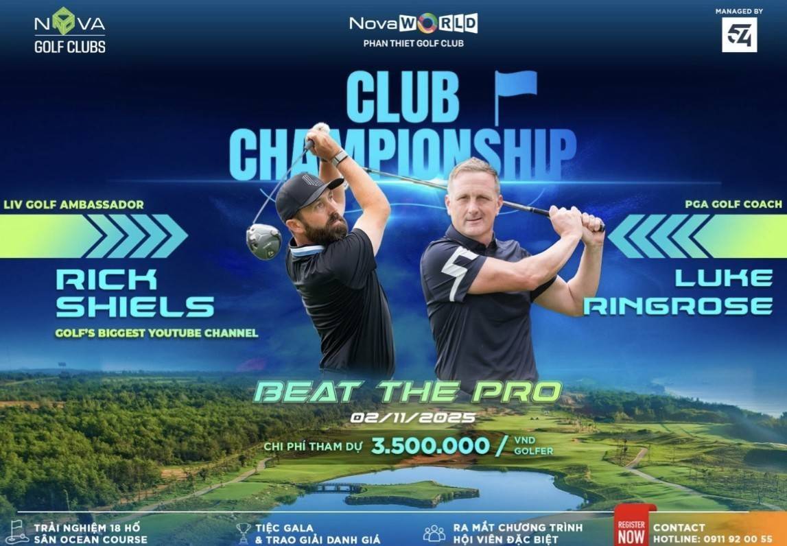 Đại sứ LIV golf Rick Shiels đến NovaWorld Phan Thiet Golf Club