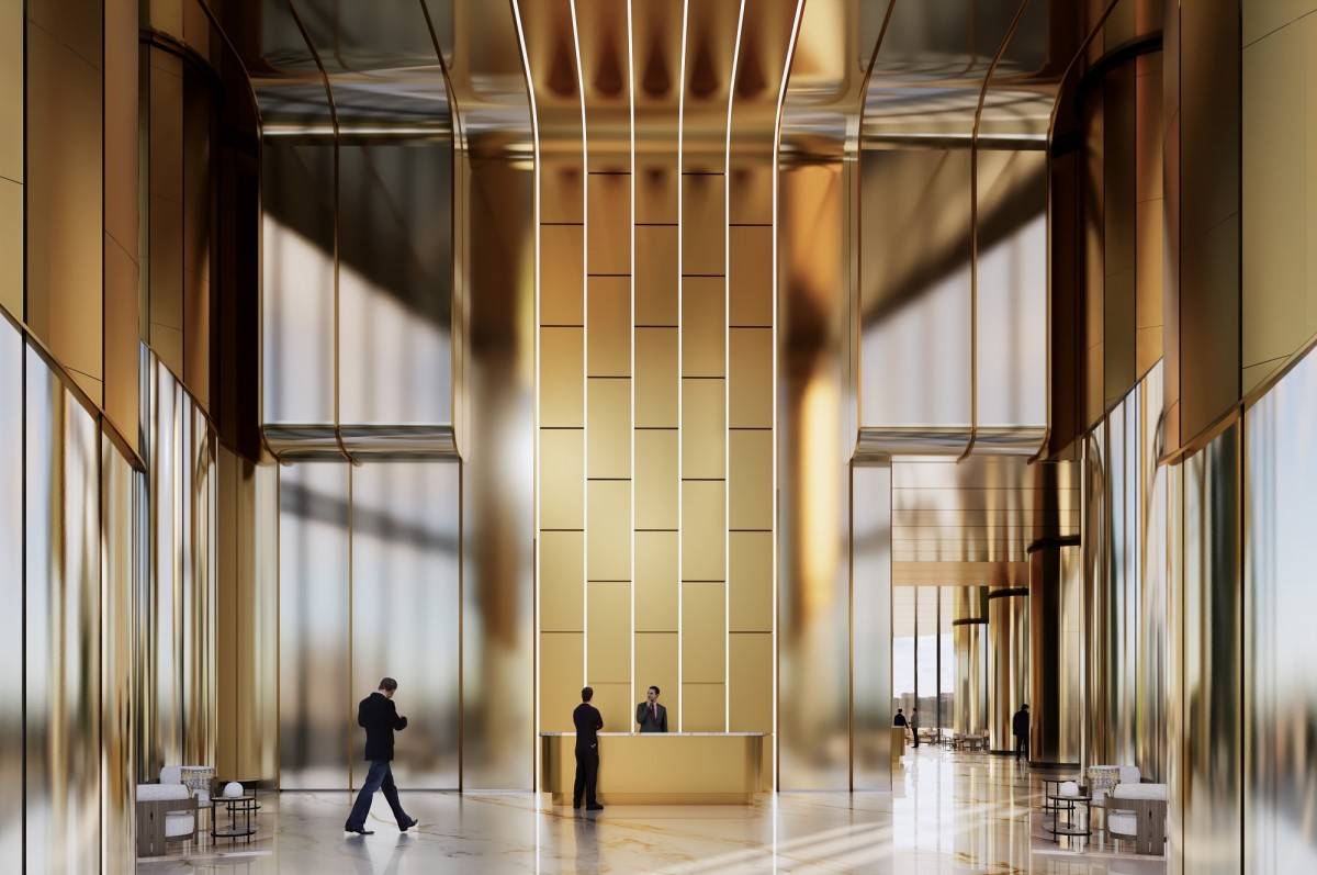 Sun Feliza Suites kiến tạo sự đẳng cấp ngay từ những bước chân đầu tiên với sảnh đón 14m. Ảnh: Sun Property