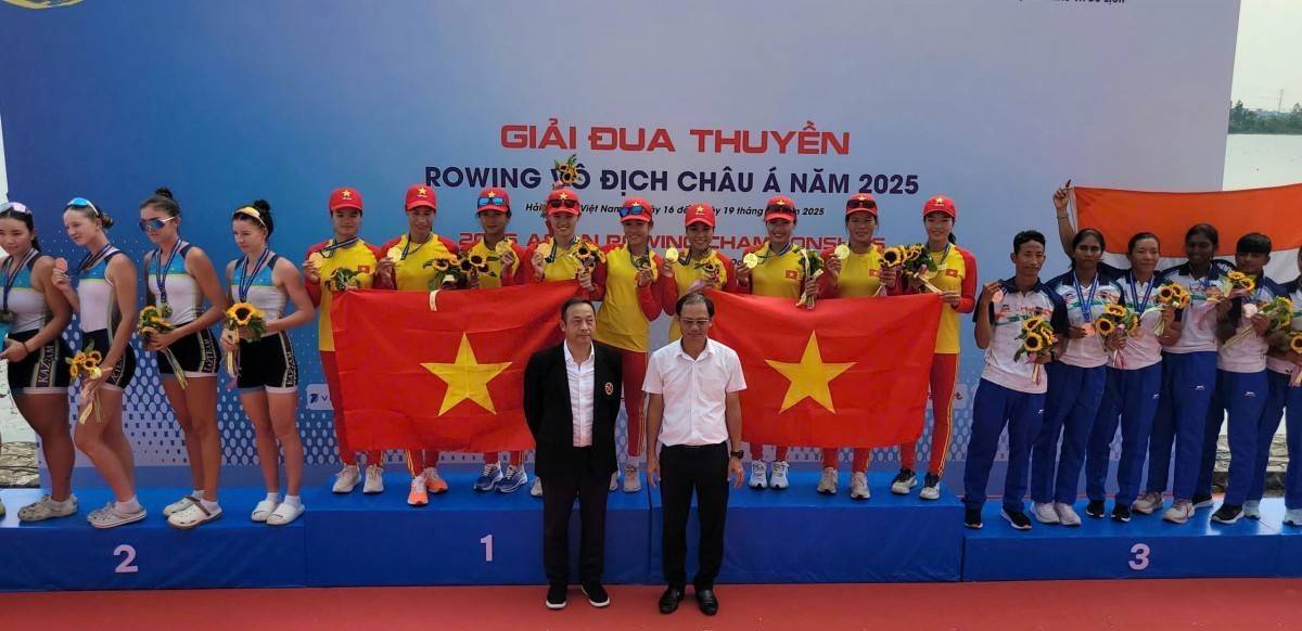 Hải Phòng tổ chức thành công Giải Rowing châu Á 2025 – Việt Nam giành 6 Huy chương vàng