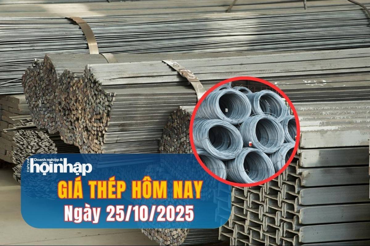 Giá thép hôm nay 25/10/2025: Thép trong nước ổn định; thép quốc tế tăng