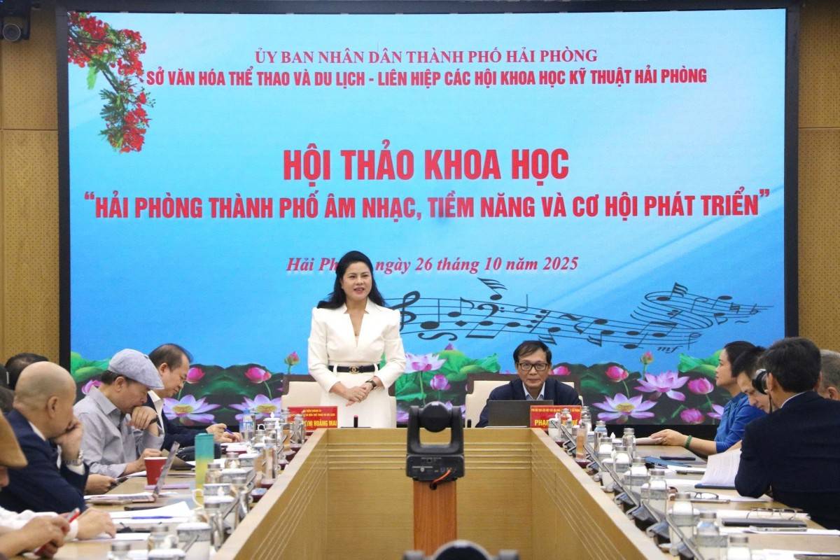TS . Trần Hoàng Mai- GĐ Sở VHTTDL Hải Phòng chủ trì Hội thảo Hải Phòng – Thành phố âm nhạc: Khơi dậy tiềm năng, kiến tạo cơ hội phát triển