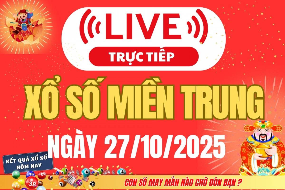 TRỰC TIẾP: XSMT 26/10 - Kết quả xổ số miền Trung hôm nay 26/10 TRỰC TIẾP: XSMT 26/10 - Kết quả xổ số miền Trung hôm nay 26/10