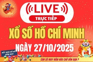 TRỰC TIẾP: Xổ số Hồ Chí Minh hôm nay ngày 27/10/2025 - XSHCM 27/10