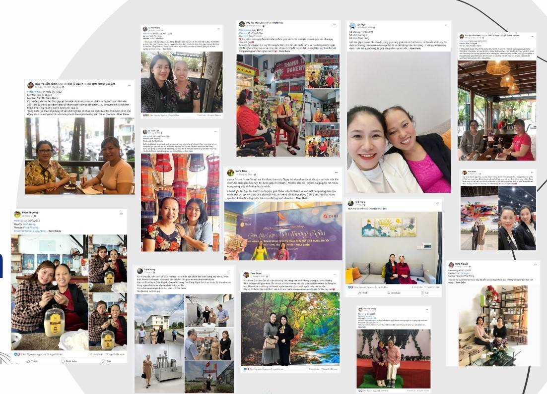 Chú thích ảnh: Hình ảnh mentoring của các cặp Mentor - Mentee trong Chương trình VWU Mentoring. Nguồn ảnh: Cộng đồng VWU Mentoring Chú thích ảnh: Hình ảnh mentoring của các cặp Mentor - Mentee trong Chương trình VWU Mentoring. Nguồn ảnh: Cộng đồng VWU Mentoring