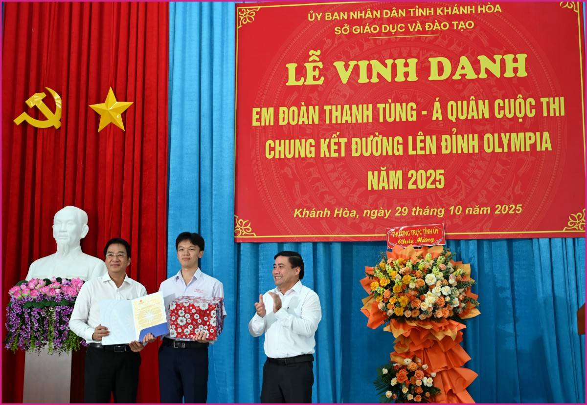 Đoàn Thanh Tùng – Á quân Olympia 2025, niềm tự hào của Khánh Hòa Đoàn Thanh Tùng – Á quân Olympia 2025, niềm tự hào của Khánh Hòa