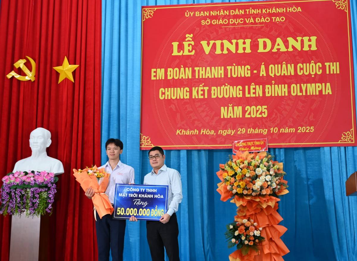 Đoàn Thanh Tùng – Á quân Olympia 2025, niềm tự hào của Khánh Hòa Đoàn Thanh Tùng – Á quân Olympia 2025, niềm tự hào của Khánh Hòa