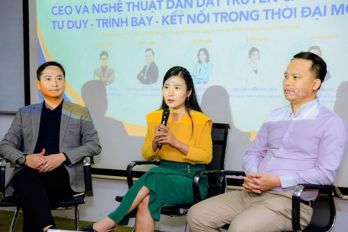 Phần chia sẻ sôi nổi của ba CEO về kết nối doanh nhân trong thời đại mới tại Hội thảo. Phần chia sẻ sôi nổi của ba CEO về kết nối doanh nhân trong thời đại mới tại Hội thảo.
