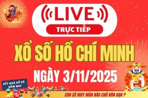 TRỰC TIẾP: Xổ số Hồ Chí Minh hôm nay ngày 3/11/2025 - XSHCM 3/11