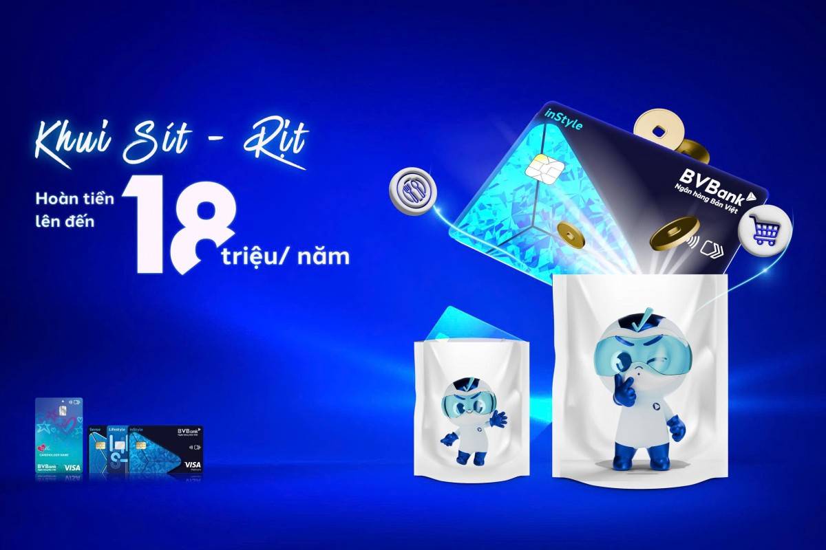 Chủ thẻ tín dụng BVBank có thể được hoàn tiền đến 18 triệu đồng