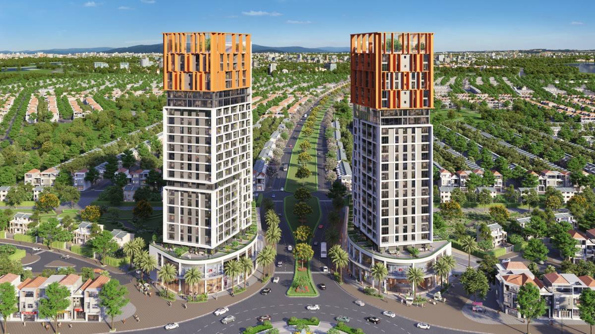 Đầu tư bởi Sun Group, Cora Tower được phát triển với tiêu chuẩn chất lượng vượt trội. (Ảnh phối cảnh: Sun Property)