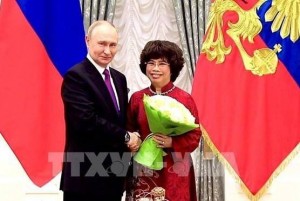 Doanh nhân Thái Hương được Tổng thống Nga Vladimir Putin trao tặng Huân chương Hữu nghị danh giá