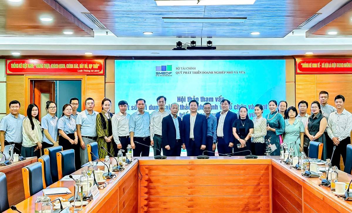 Hội thảo tham vấn doanh nghiệp nhỏ và vừa về tổ chức và hoạt động của Quỹ Phát triển Doanh nghiệp nhỏ và vừa do Bộ Tài chính chủ trì.