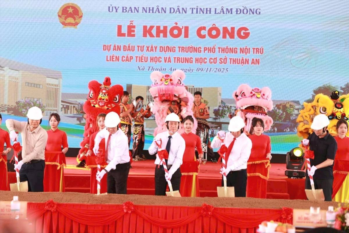 Phó Thủ tướng Hồ Đức Phớc dự Lễ khởi công trường học tại xã biên giới Thuận An, Lâm Đồng