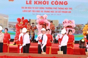 Phó Thủ tướng Hồ Đức Phớc dự Lễ khởi công trường học tại xã biên giới Thuận An, Lâm Đồng