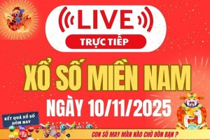 TRỰC TIẾP: Kết quả Xổ số miền Nam hôm nay 10/11/2025 - XSMN 10/11
