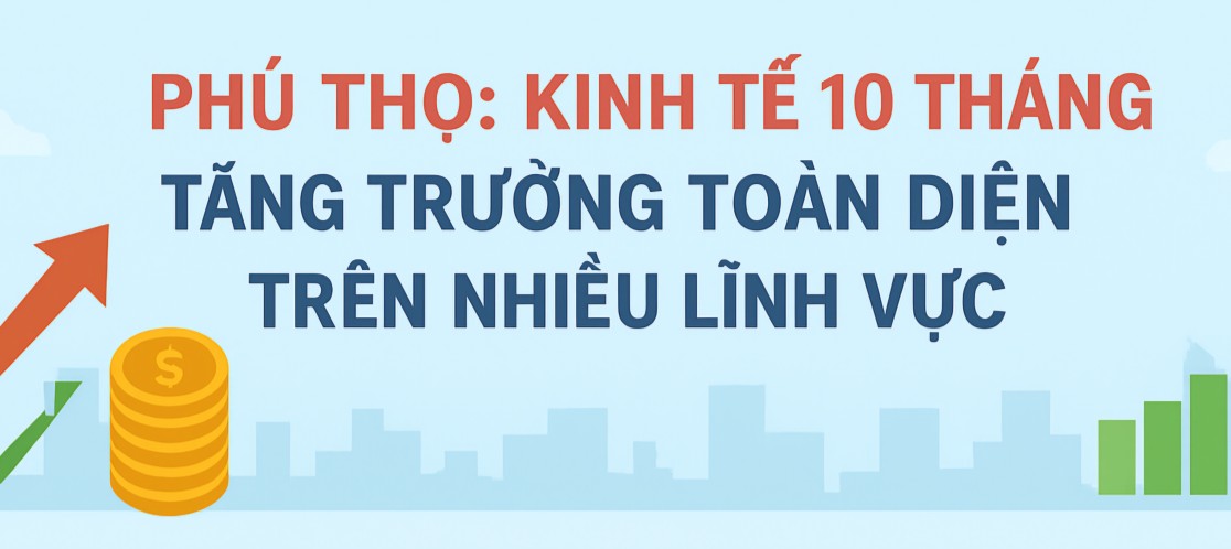 Phú Thọ: Kinh tế 10 tháng tăng trưởng toàn diện trên nhiều lĩnh vực