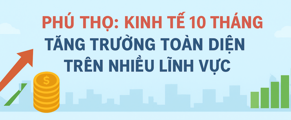 Phú Thọ: Kinh tế 10 tháng tăng trưởng toàn diện trên nhiều lĩnh vực