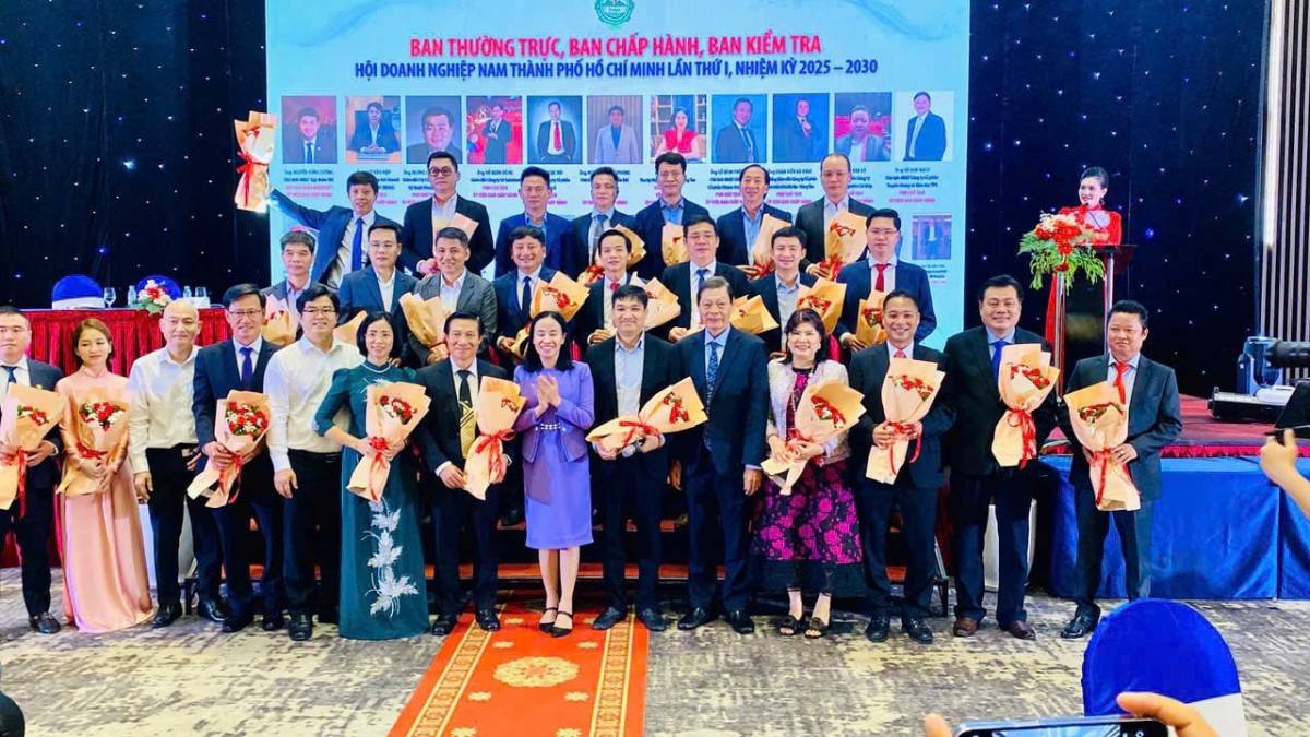 Ban Chấp hành Hội Doanh nghiệp Nam TP.HCM nhiệm kỳ 2025 - 2030 ra mắt tại Đại hội