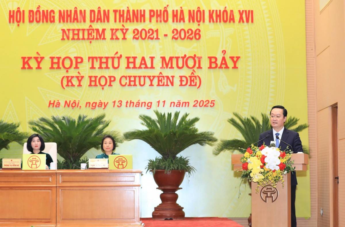 Chiều ngày 13/11, tại kỳ họp chuyên đề, HĐND TP. Hà Nội khóa XVI, nhiệm kỳ 2021-2026