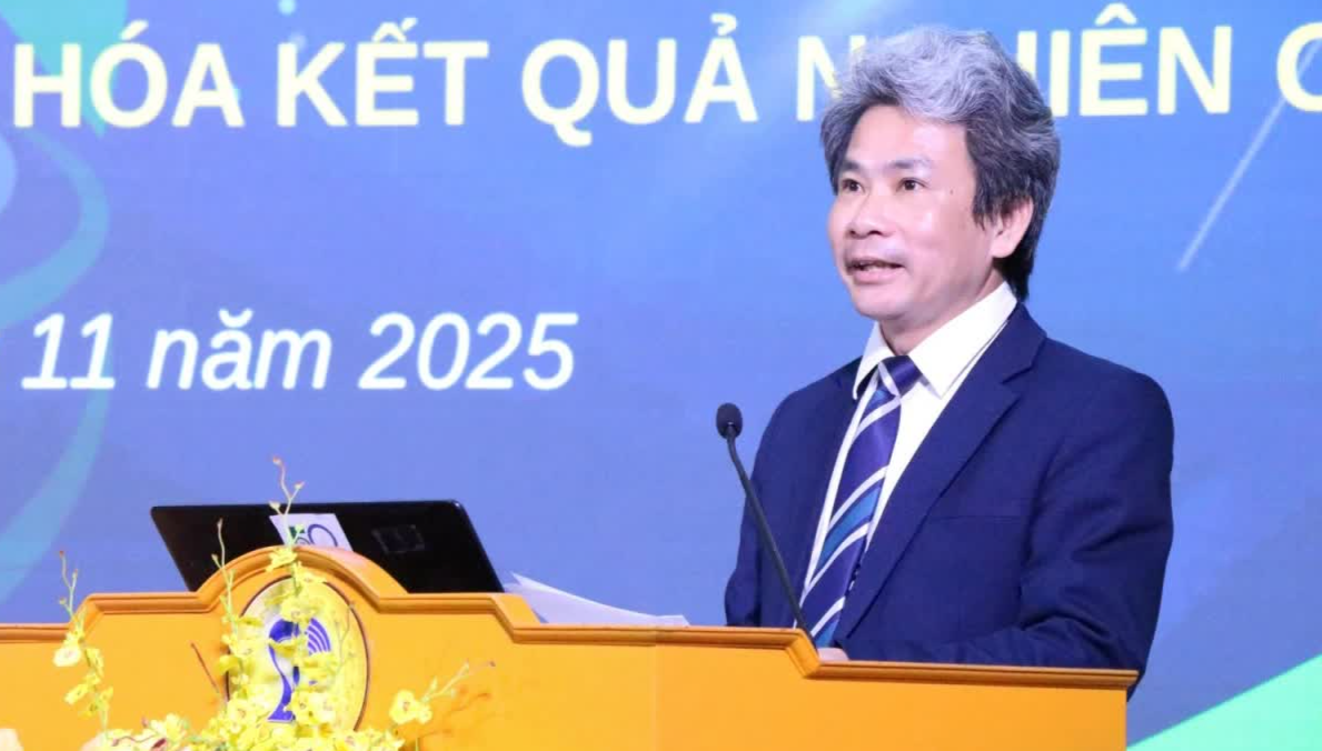 PGS. TS Võ Văn Minh, Hiệu trưởng Trường Đại học Sư phạm-Đại học Đà Nẵng phát biểu 