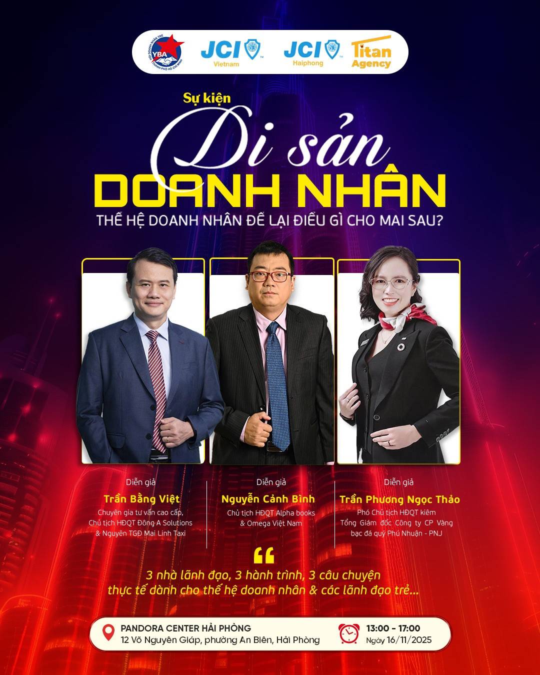 JCI Haiphong tổ chức hội thảo “Di sản Doanh nhân 2025”: Quy tụ hơn 200 doanh nghiệp kiến tạo giá trị bền vững