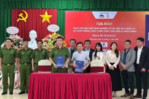 Tăng cường hợp tác về vật liệu xây dựng và an toàn PCCC cho nhà, công trình