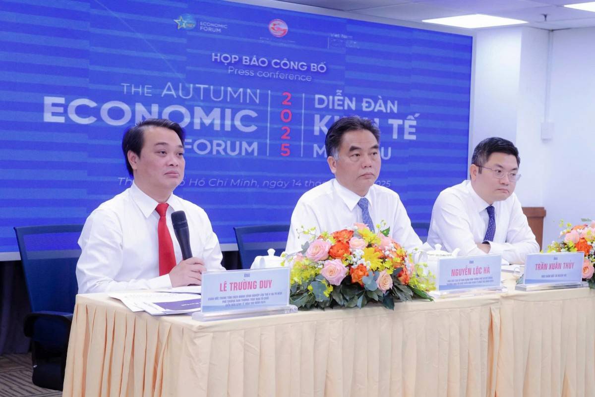 họp báo Diễn đàn kinh tế mùa thu năm 2025