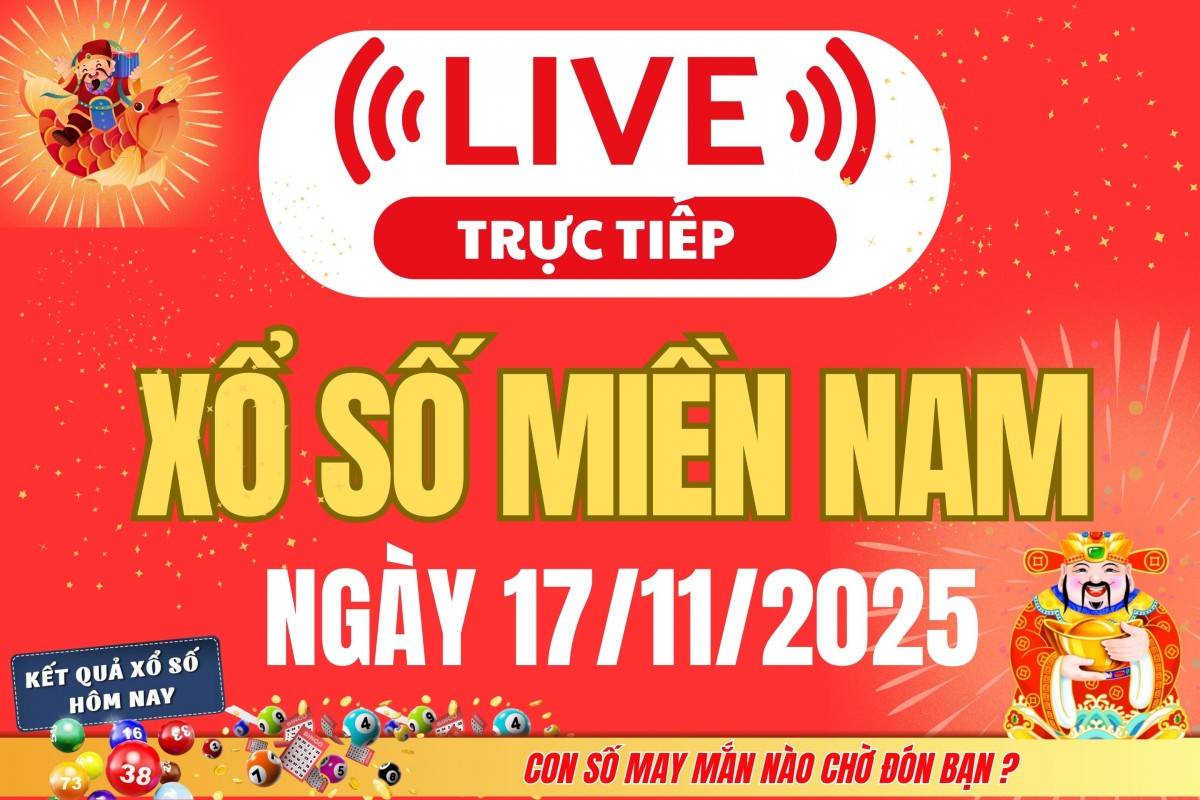 TRỰC TIẾP: Kết quả Xổ số miền Nam hôm nay 16/11/2025 - XSMN 16/11