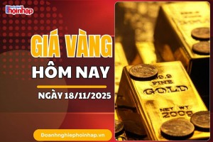 Giá vàng hôm nay 18/11: Vàng trong nước tăng, thế giới giảm
