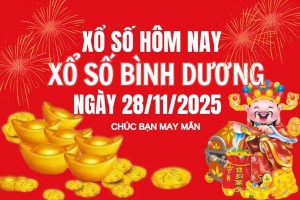 XSBD 28/11, Kết quả xổ số Bình Dương hôm nay 28/11/2025, Trực tiếp XSBD ngày 28 tháng 11