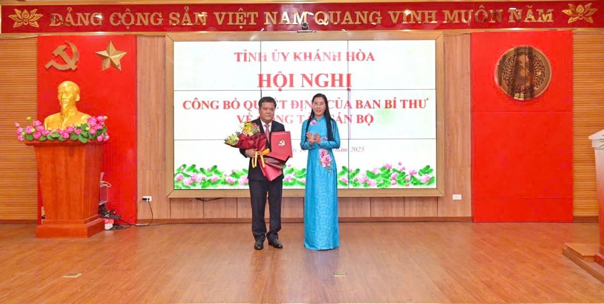 Ông Trần Phong giữ chức Phó Bí thư Tỉnh ủy Khánh Hòa nhiệm kỳ 2025 - 2030