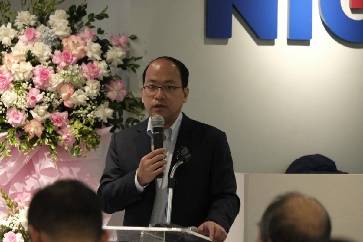 Ông Vũ Quốc Huy – Giám đốc Trung tâm Đổi mới sáng tạo Quốc gia phát biểu 