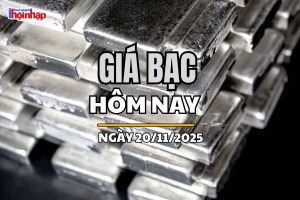 Giá bạc hôm nay 20/11/2025: Giá bạc trong nước và thế giới đồng loạt tăng "vọt"