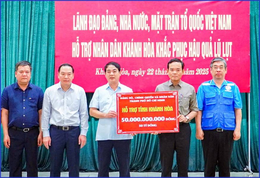 TP. Hồ Chí Minh hỗ trợ 50 tỷ đồng giúp Khánh Hòa vượt qua hậu quả lũ lụt