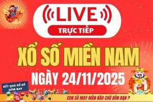 TRỰC TIẾP: Kết quả Xổ số miền Nam hôm nay 24/11/2025 - XSMN 24/11